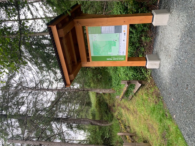 2022 Hul’q’uminum language signs at Wul’aam Park